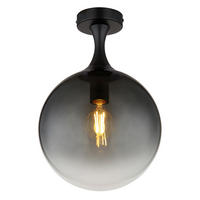 DECKENLEUCHTE  25/37,5 cm    - Schwarz, Design, Glas/Metall (25/37,5cm) - Globo