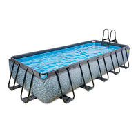 POOL-SET 540/250/100 cm  - Grau, KONVENTIONELL, Kunststoff (540/250/100cm) - EXIT Toys