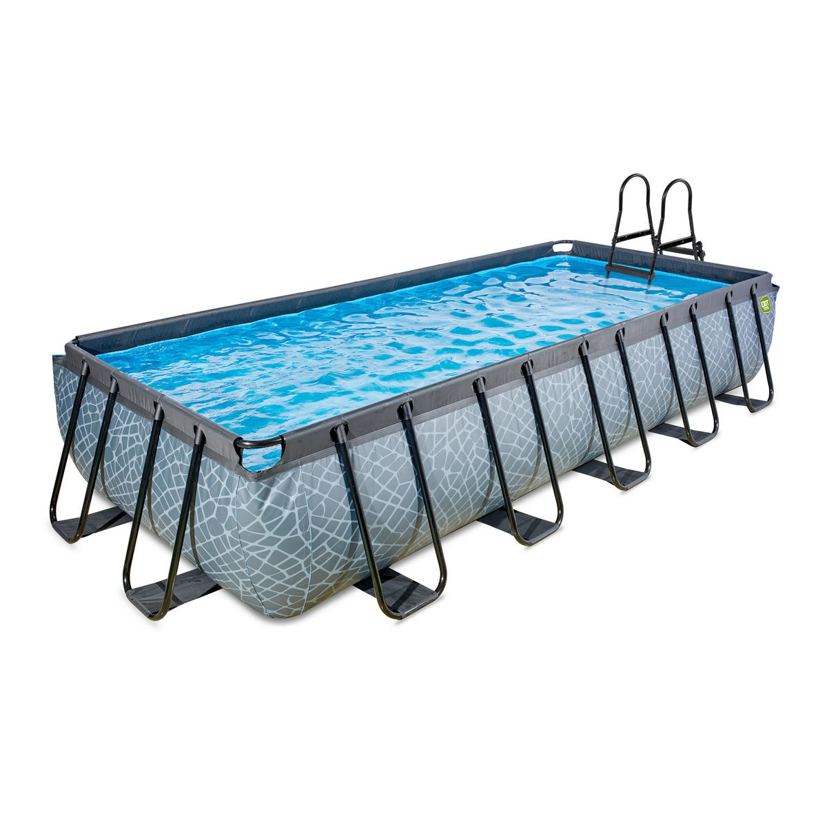 POOL-SET 540/250/100 cm  - Grau, KONVENTIONELL, Kunststoff (540/250/100cm) - EXIT Toys