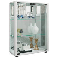 VITRINE in Weiss  - Weiss, Modern, Glas/Holzwerkstoff (60/80/25cm) - MID.YOU