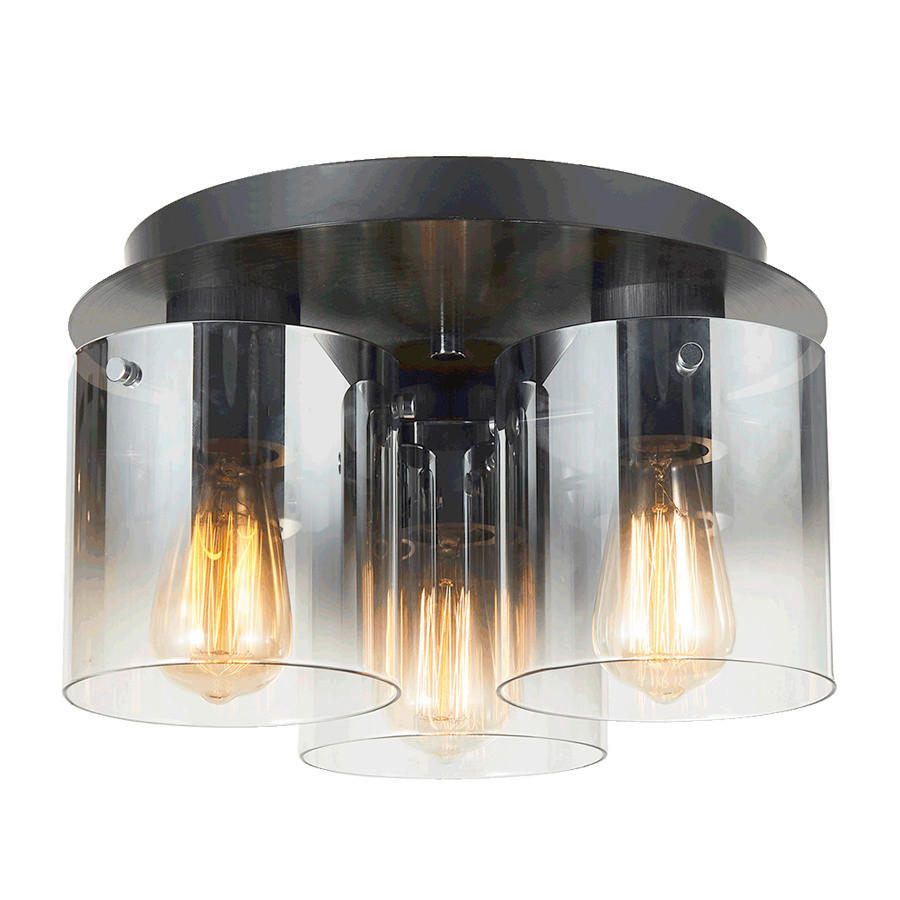 Plafonieră     - negru, Basics, sticlă/metal (35/21/35cm)