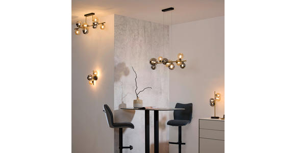 LED-HÄNGELEUCHTE 86,6/36/120 cm - Goldfarben/Bernsteinfarben, LIFESTYLE, Glas/Metall (86,6/36/120cm) - Dieter Knoll