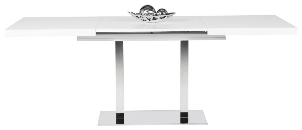 STOL ZA BLAGOVAONICU  bijela, boje oplemenjenog čelika  drvni materijal      - bijela/boje oplemenjenog čelika, Konvencionalno, drvni materijal/metal (120/80/74cm) - MID.YOU