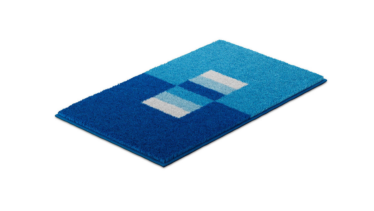 KÚPEĽŇOVÁ PREDLOŽKA, 60/90 cm - modrá, Basics, textil/plast (60/90cm) - Grund
