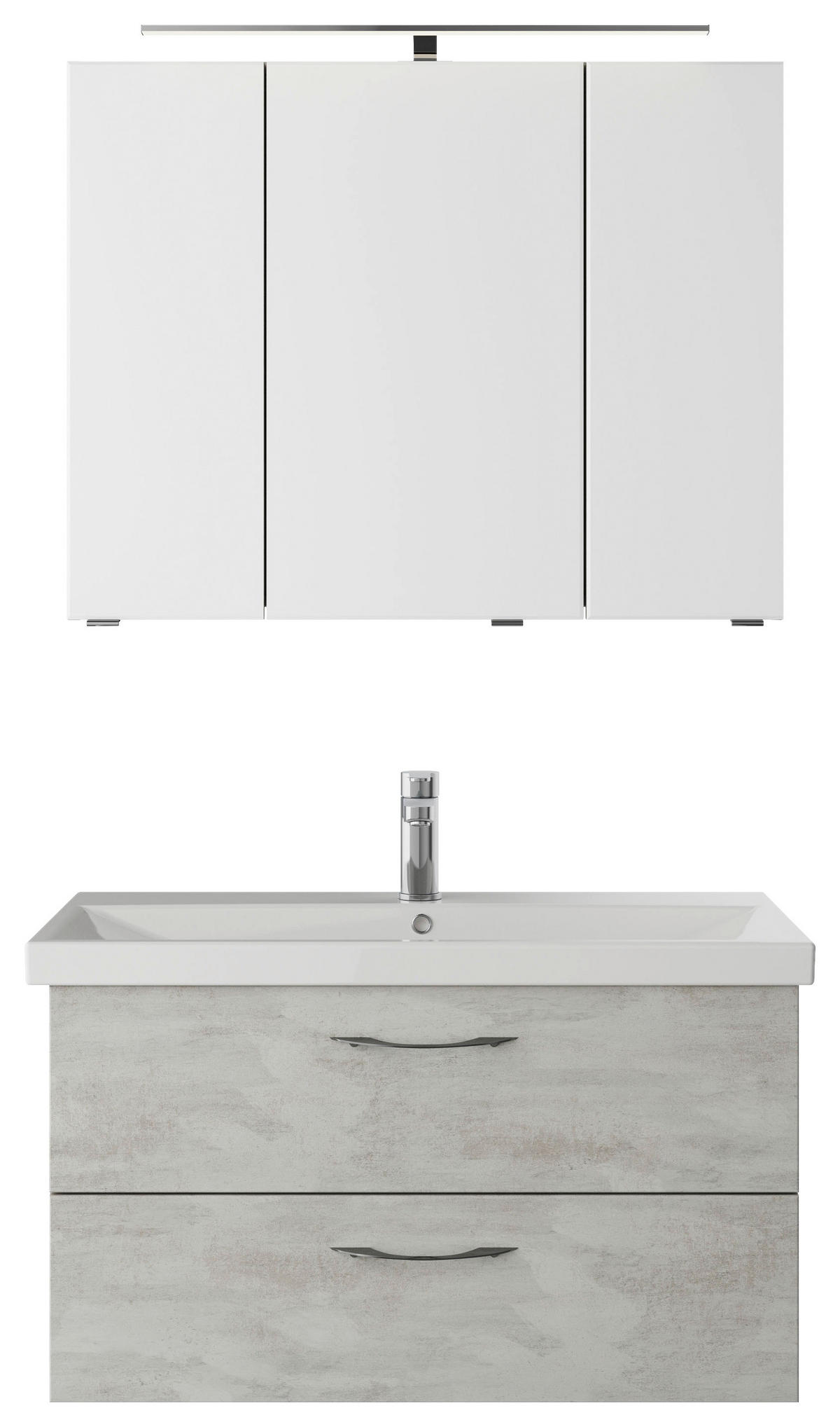 BADEZIMMER  in 90 cm  - Weiß/Grau, KONVENTIONELL, Holzwerkstoff (90cm) - Pelipal