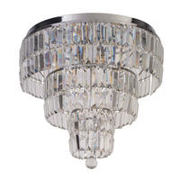 DECKENLEUCHTE EMPIRE 50/45 cm   - Chromfarben, Design, Glas/Metall (50/45cm)