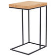 BEISTELLTISCH in Holz, Metall 45/35/69 cm  - Eichefarben/Schwarz, Design, Holz/Metall (45/35/69cm) - Novel