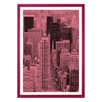 TAVLA 50/70 cm  - pink, Trend, trämaterial/textil (50/70cm) - Monee