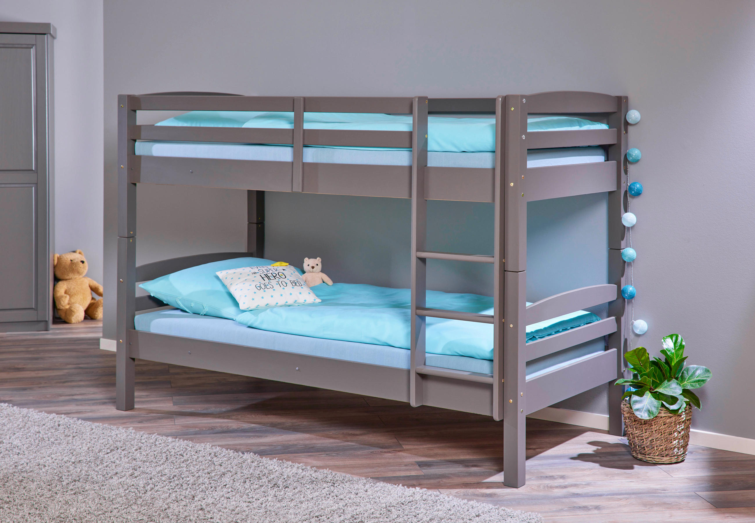 ETAGENBETT - Grau, MODERN, Holz (90/200cm) - MID.YOU