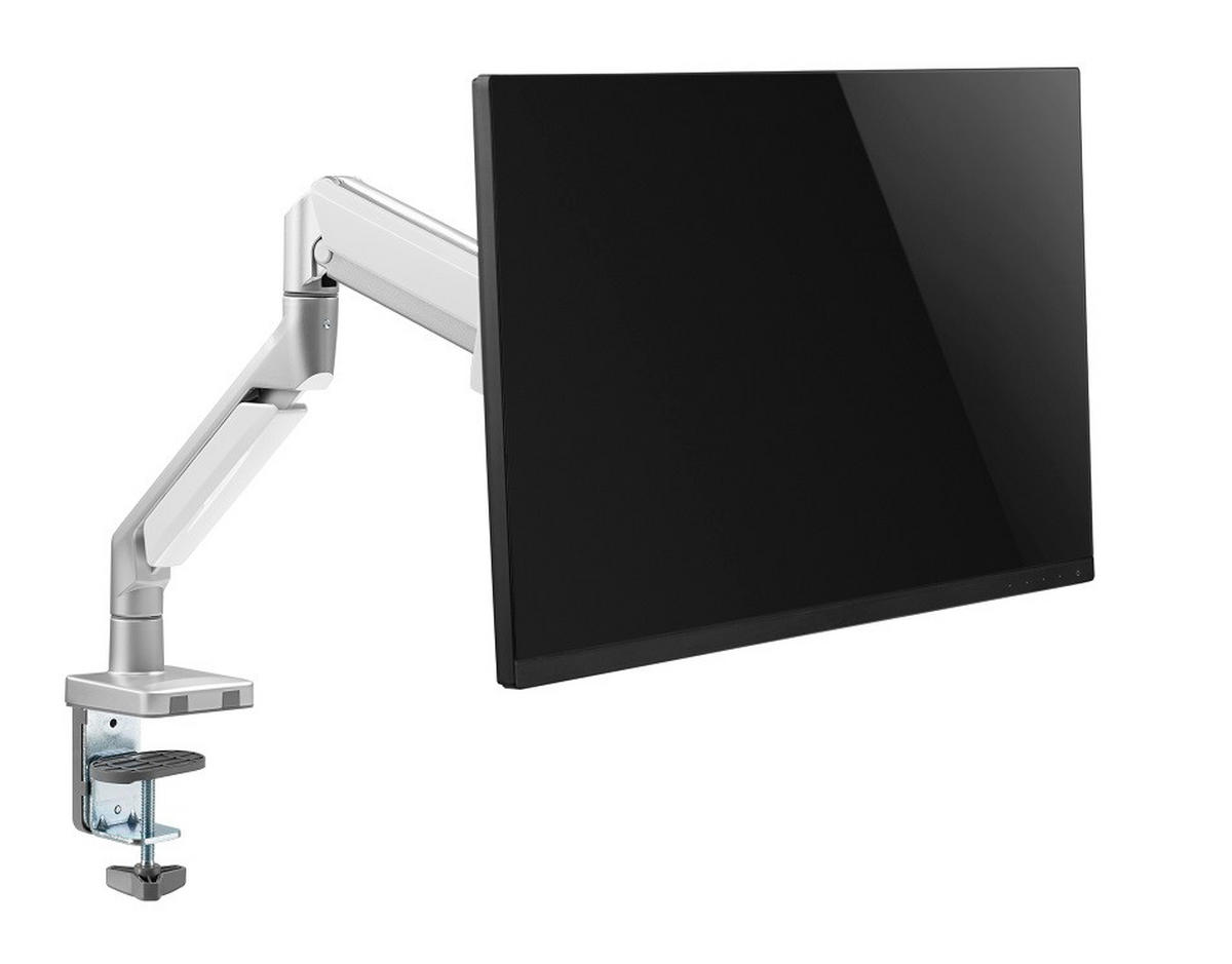 MONITOR-HALTERUNG Metall, Kunststoff Grau, Weiß  - Weiß/Grau, Design, Kunststoff/Metall (56/69,5/11,7cm) - Boxxx