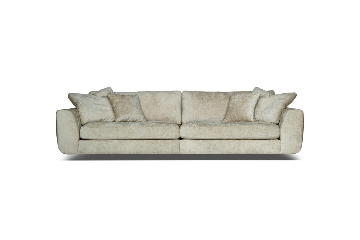 SOFFA i manchester grå  - grå, Klassisk, metall/trä (284/85/110cm) - Novel