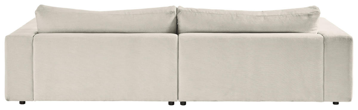 3-SITZER-SOFA in Cord Naturfarben  - Schwarz/Naturfarben, Design, Kunststoff/Textil (290/86/127cm) - Lomoco