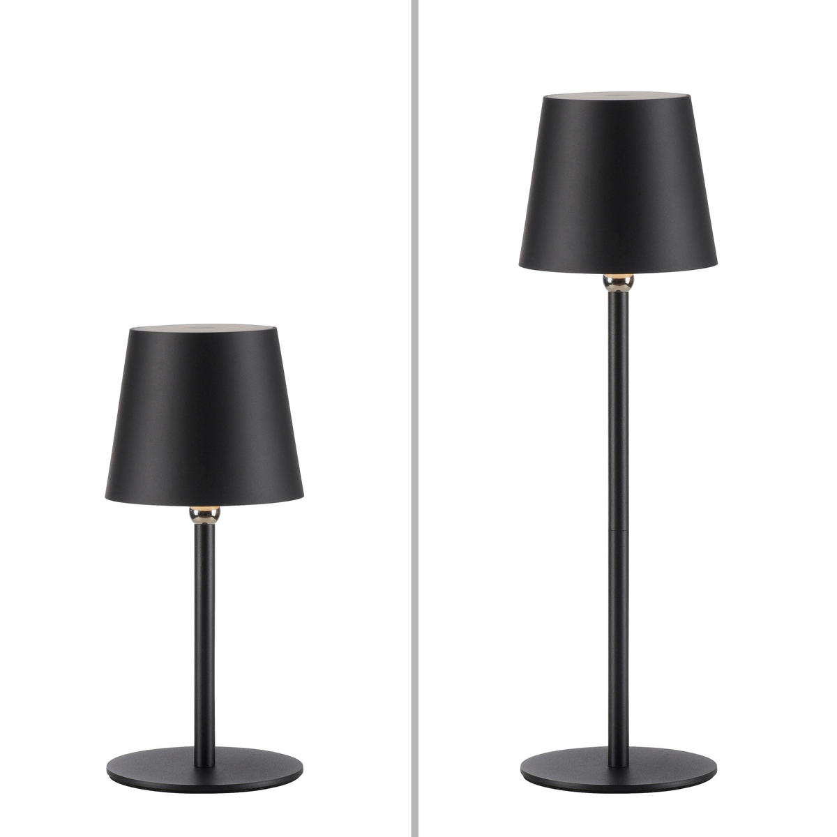 LED-TISCHLEUCHTE Boteria 11/11/37 cm   - Schwarz, MODERN, Kunststoff/Metall (11/11/37cm)