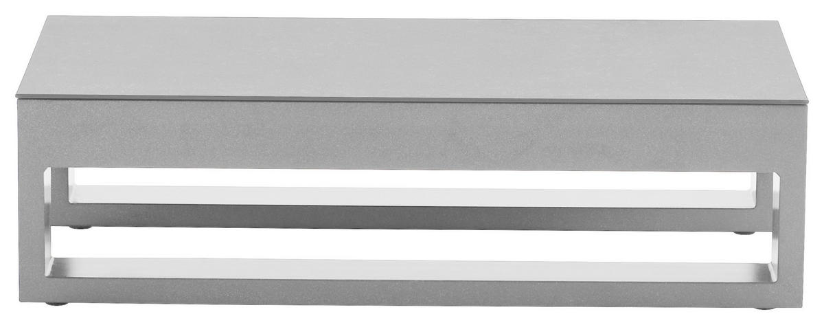 LOUNGETISCH 90/38/26 cm Metall, Glas  - Hellgrau, Design, Glas/Metall (90/38/26cm) - Amatio