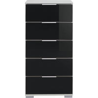 KOMMODE  in 49/102/41 cm  - Chromfarben/Alufarben, Design, Glas/Holzwerkstoff (49/102/41cm) - Livetastic