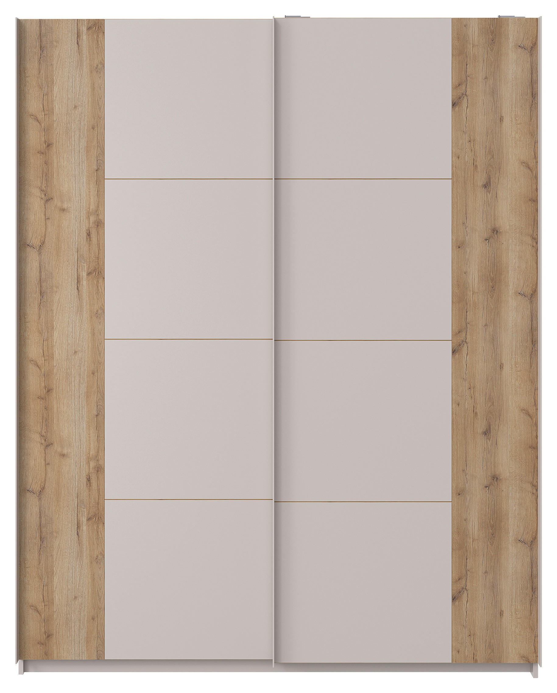 Thumbnail - Hom`in Schwebetürenschrank, Eiche, Sand, Holzwerkstoff, 2 Fächer, 170x211x68 cm, Beimöbel erhältlich, Kinder- & Jugendzi...