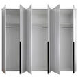 DREHTÜRENSCHRANK  in Weiß  - Schwarz/Weiß, MODERN, Holzwerkstoff/Kunststoff (270/225/52cm) - Carryhome