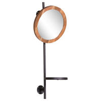 WANDSPIEGEL  - Anthrazit/Akaziefarben, Design, Holz/Metall (34/85/28cm)