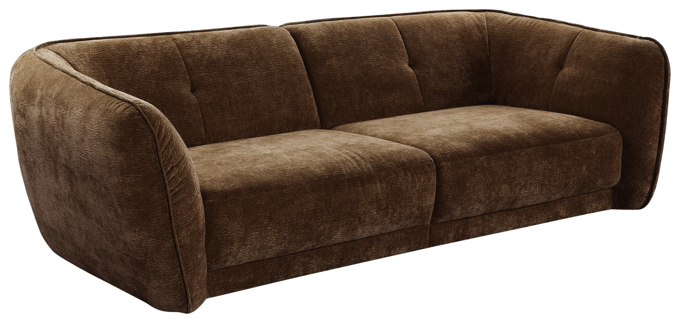 BIGSOFA in Chenille Kupferfarben  - Schwarz/Kupferfarben, KONVENTIONELL, Kunststoff/Textil (290/86/121cm) - Sit & More