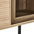 SIDEBOARD  150/80/40 cm  - Eichefarben/Schwarz, KONVENTIONELL, Glas/Holzwerkstoff (150/80/40cm) - Xora