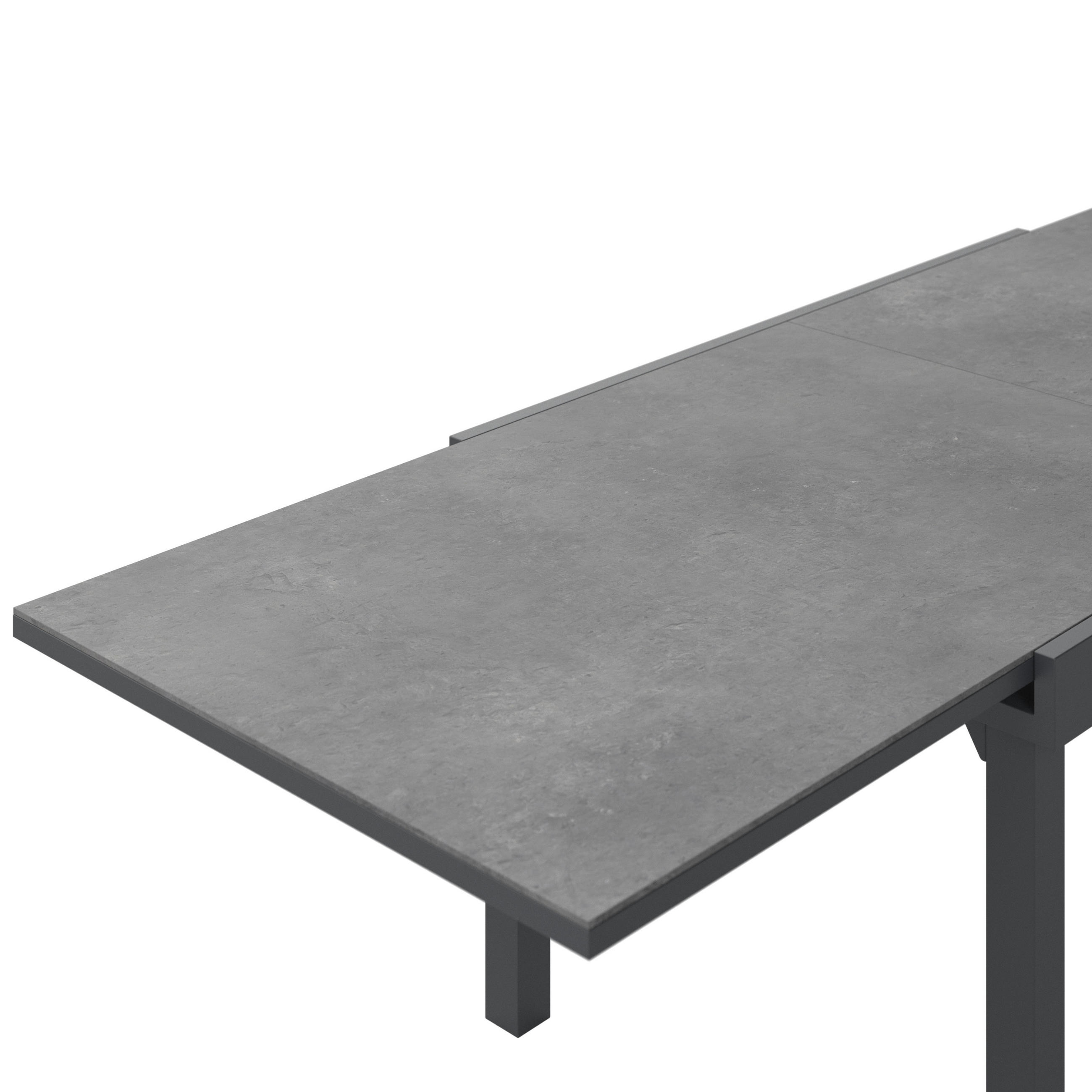 Thumbnail - Ambia Garden Gartentisch mit Auszug, Anthrazit, Metall, Kunststoff, rechteckig, eckig, 135x270x75 cm, ausziehbar, Garten...