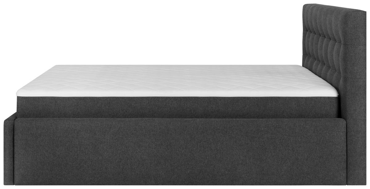BOXBETT 160/200 cm  in Anthrazit  - Anthrazit/Schwarz, MODERN, Textil (160/200cm) - Livetastic