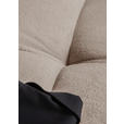 ECKSOFA  in Plüsch Beige  288/190 cm  - Dunkelbraun/Beige, KONVENTIONELL, Holz/Textil (288/190cm) - Carryhome