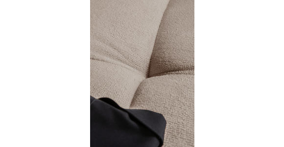 ECKSOFA  in Plüsch Beige  288/190 cm  - Dunkelbraun/Beige, KONVENTIONELL, Holz/Textil (288/190cm) - Carryhome
