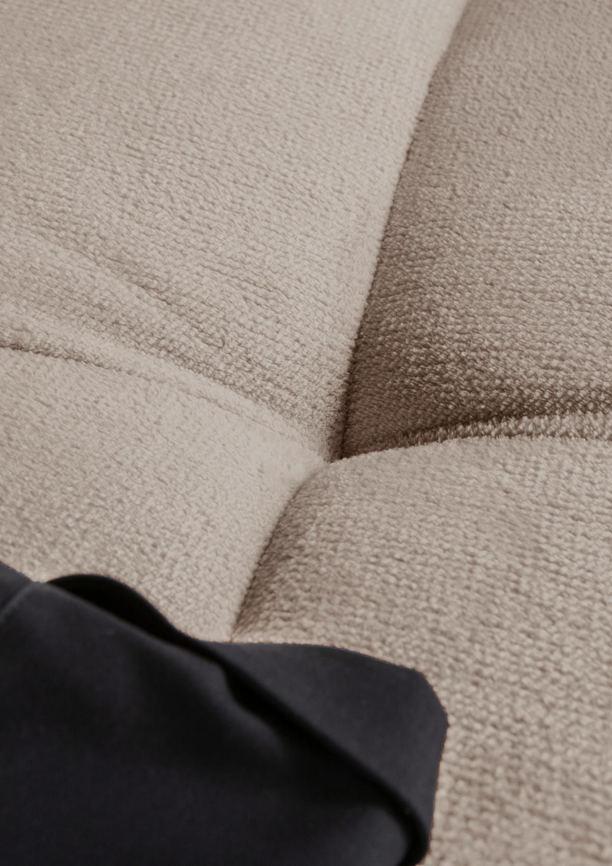 ECKSOFA Beige Plüsch  - Dunkelbraun/Beige, KONVENTIONELL, Holz/Textil (288/190cm) - Carryhome