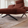 ECKSOFA  in Flachgewebe Rotorange  234/155 cm  - Rotorange/Schwarz, Design, Textil/Metall (234/155cm) - Dieter Knoll