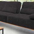 ECKSOFA in Flachgewebe Anthrazit  - Anthrazit/Schwarz, Natur, Holz/Textil (176/314cm) - Valnatura