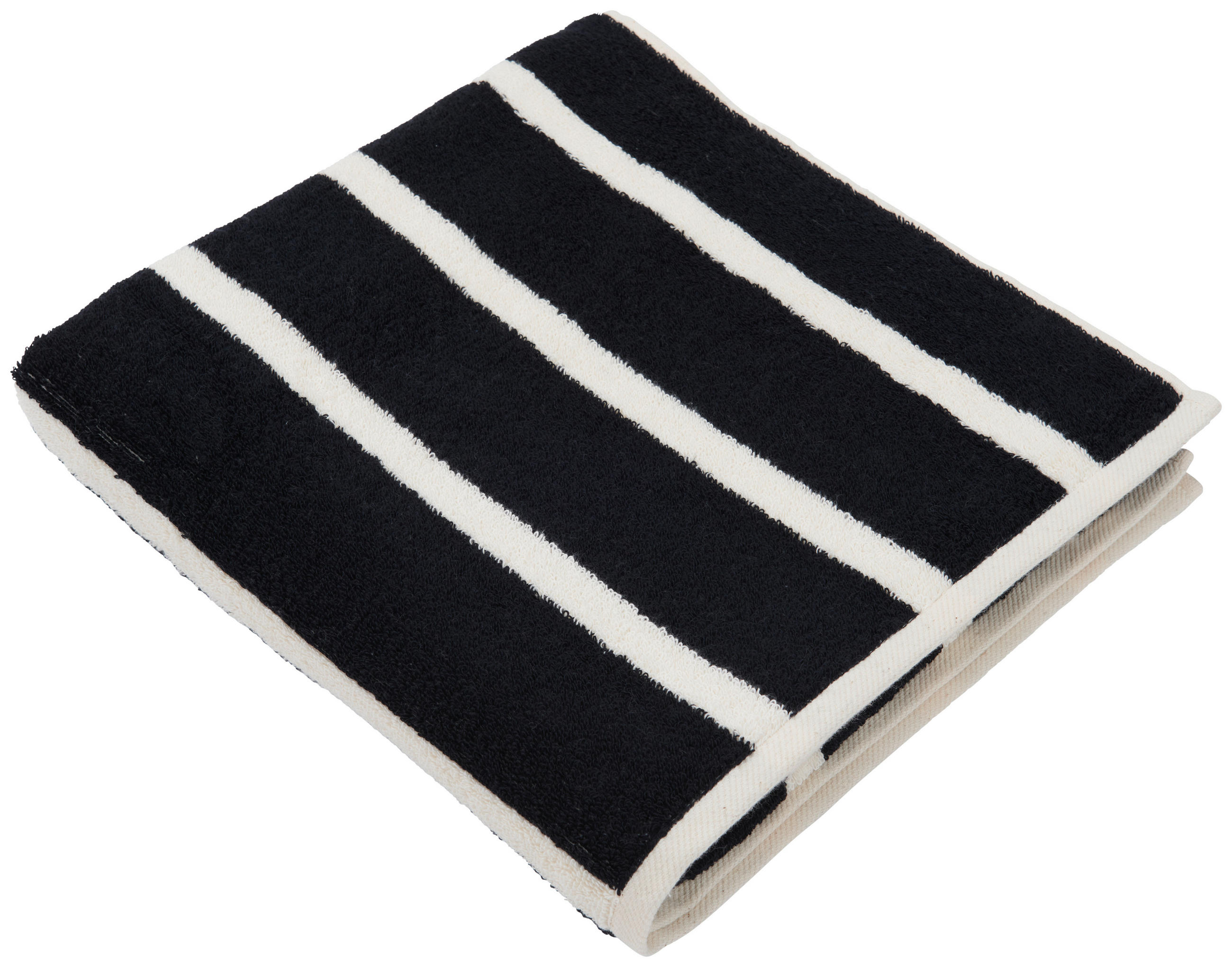 DUSCHHANDDUK 70/140 cm  - svart/ecru, Klassisk, textil (70/140cm) - Dieter Knoll