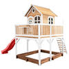 SPIELTURM 377/291/255 cm  - Rot/Braun, KONVENTIONELL, Holz (377/291/255cm) - Ambia Garden