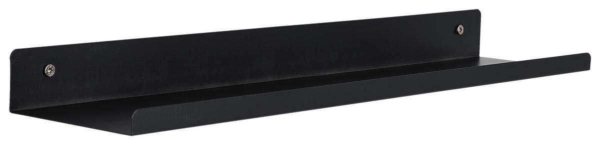 WANDREGAL Schwarz  - Schwarz, Basics, Metall (50/4/10cm) - Xora