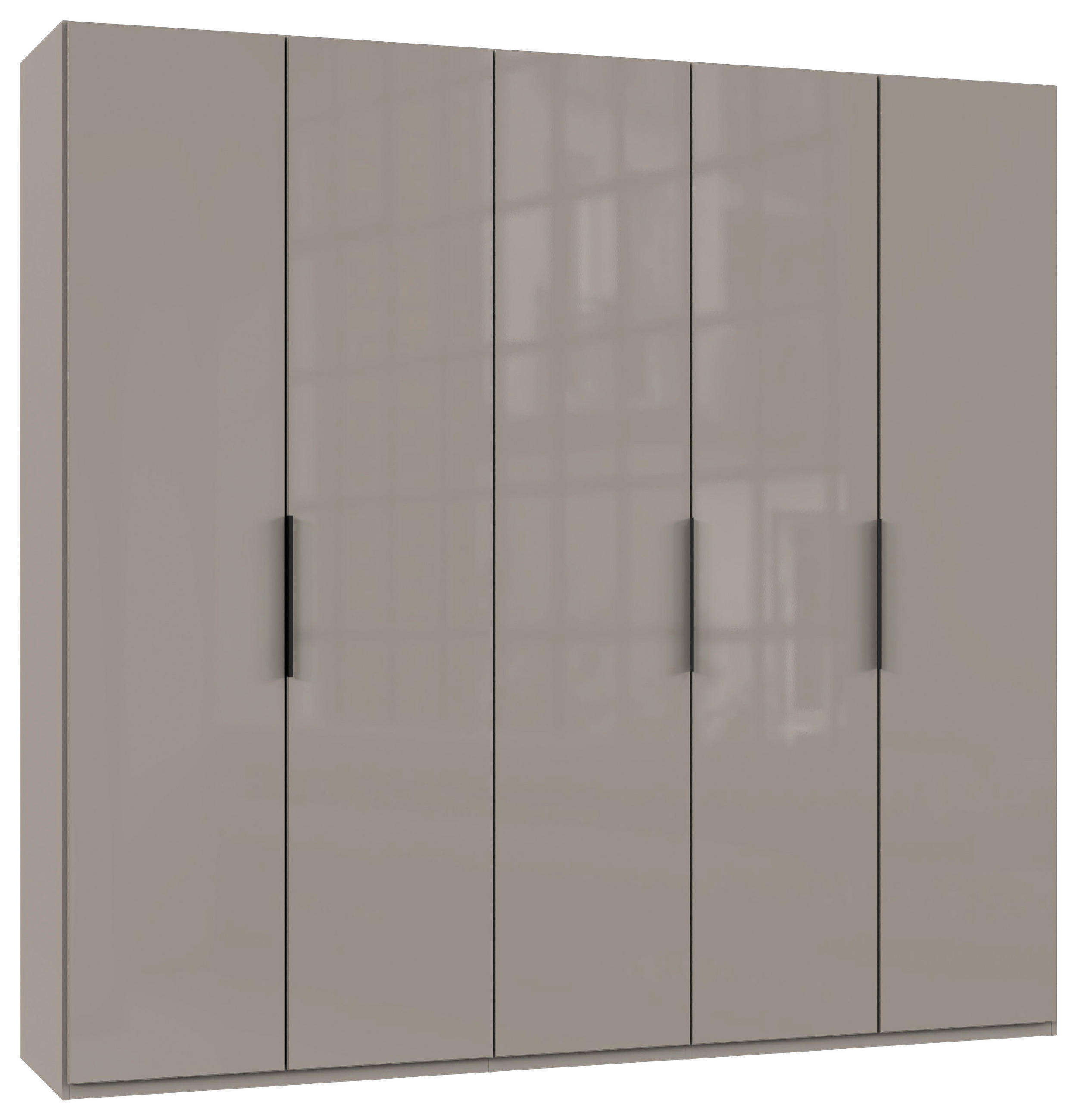DREHTÜRENSCHRANK in Sahara  - Schwarz/Sahara, Konventionell, Glas/Holzwerkstoff (250/236/58cm) - Hom`in