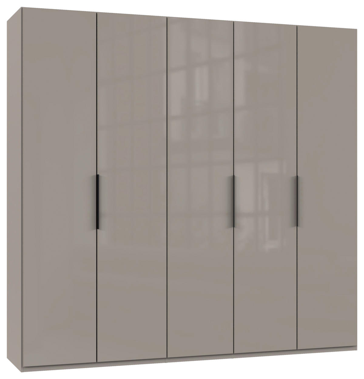DREHTÜRENSCHRANK in Sahara  - Schwarz/Sahara, Konventionell, Glas/Holzwerkstoff (250/236/58cm) - Hom`in