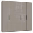 DREHTÜRENSCHRANK in Sahara - Schwarz/Sahara, KONVENTIONELL, Glas/Holzwerkstoff (250/236/58cm) - Hom`in