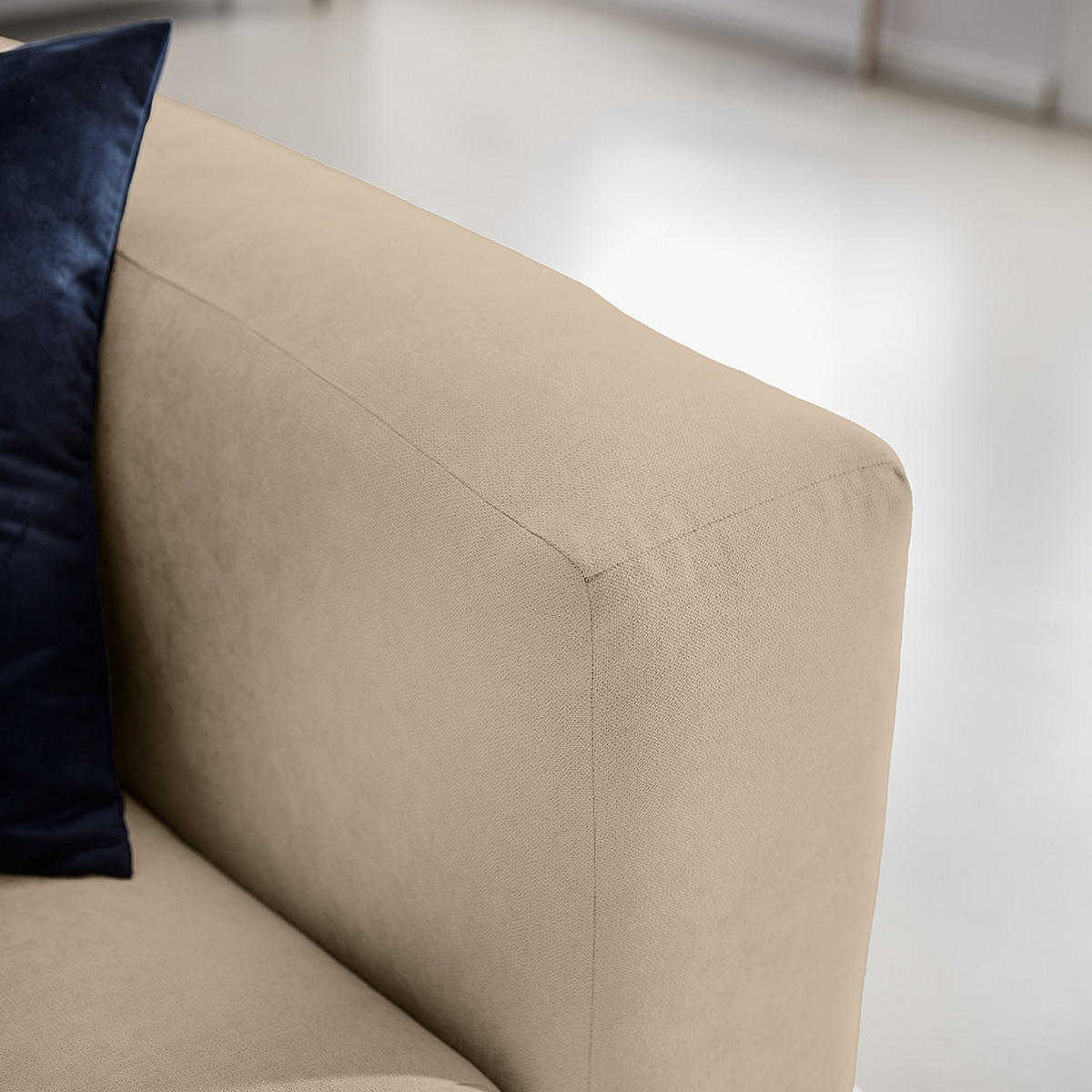 ECKSOFA in Struktur Taupe   - Taupe, MODERN, Textil (255/72/160cm) - Trendmanufaktur