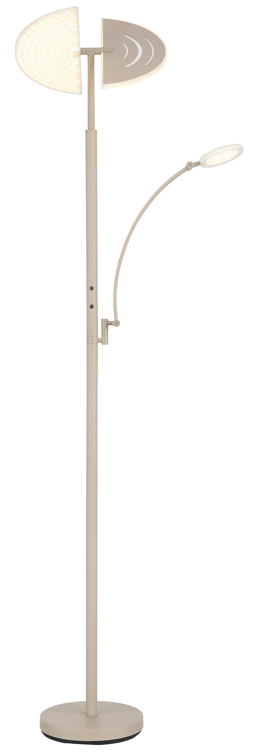 LED-DECKENFLUTER Tirana 80/40,5/183 cm  - Sandfarben/Klar, Design, Kunststoff/Metall (80/40,5/183cm)