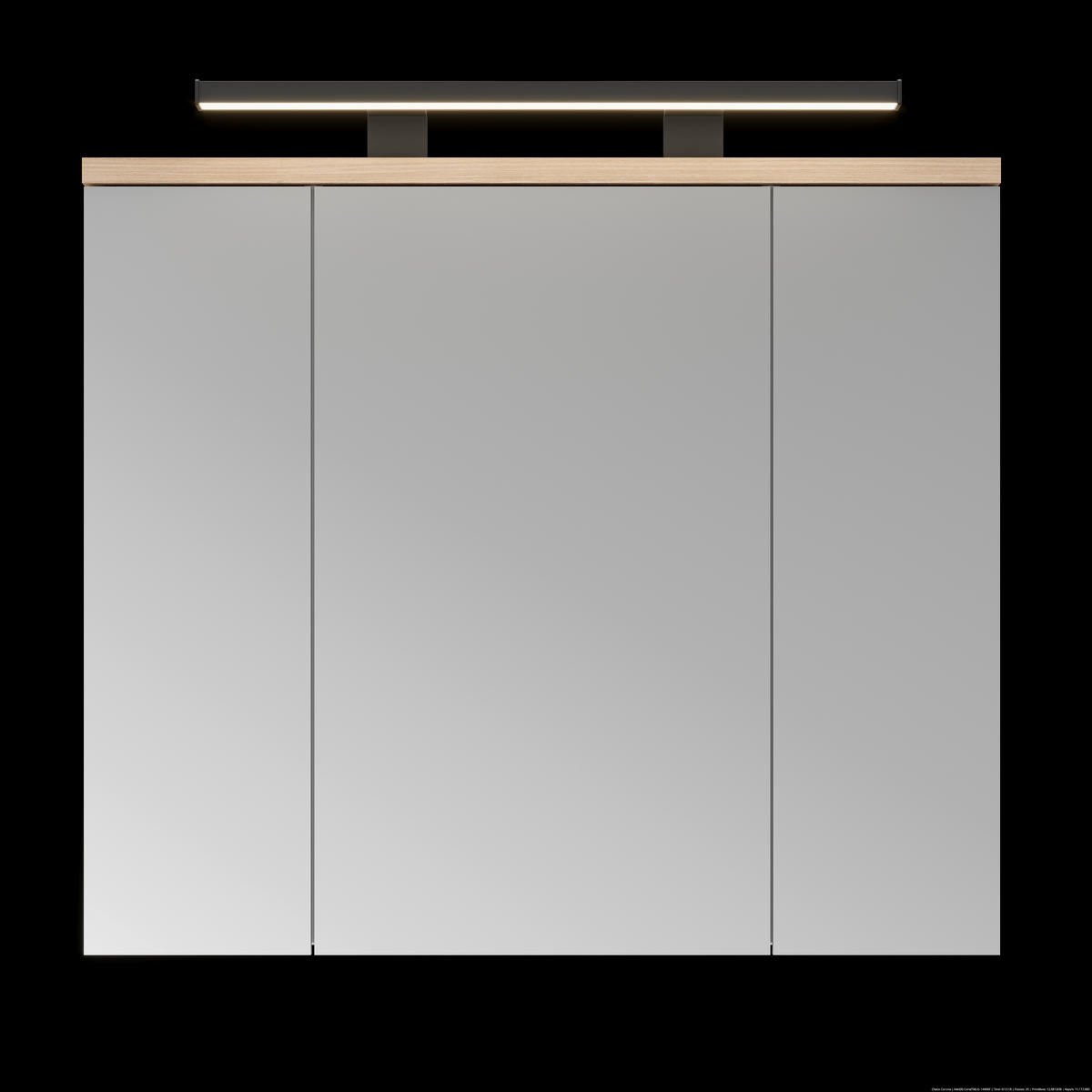 OMARA Z OGLEDALOM 80/70/20 cm  - Basics, steklo/leseni material (80/70/20cm) - Ti'me