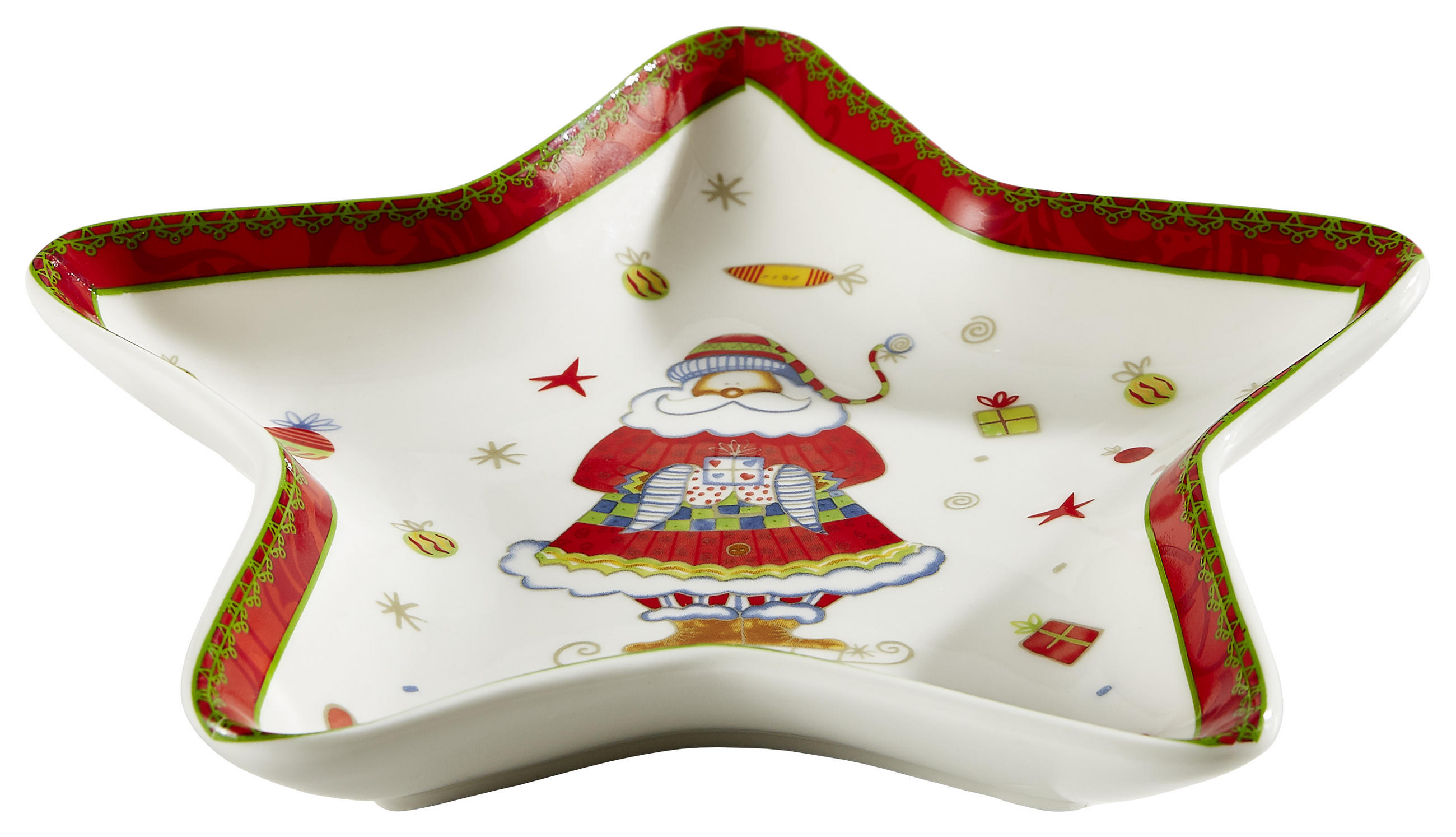KÍNÁLÓTÁL 17,8 cm   - többszínű, Basics, kerámia (17,8cm) - X-Mas