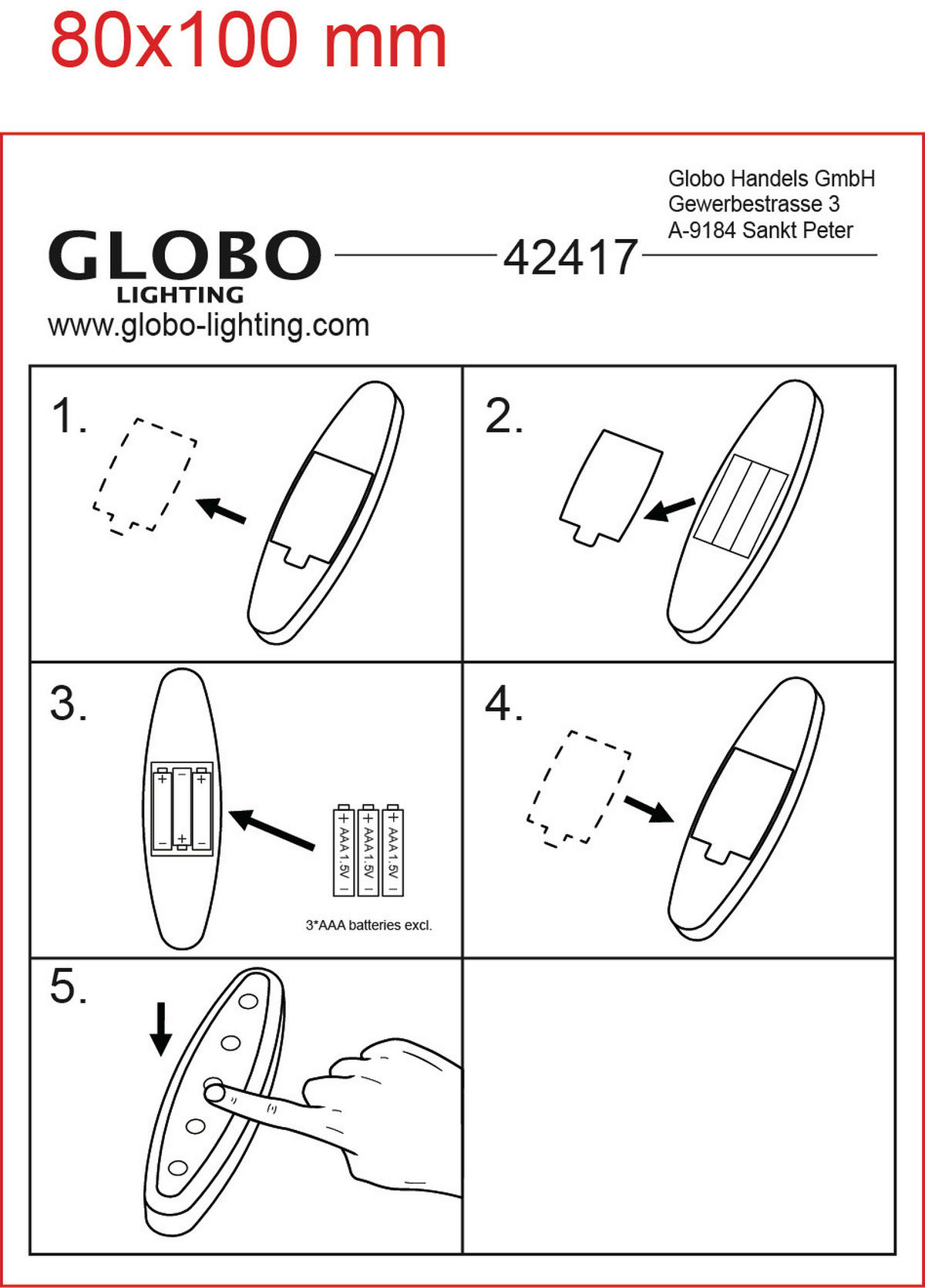 UKRASNA LED LAMPA - boja hroma/prozirna, Osnovno, plastika (15/4,2/2,4cm)