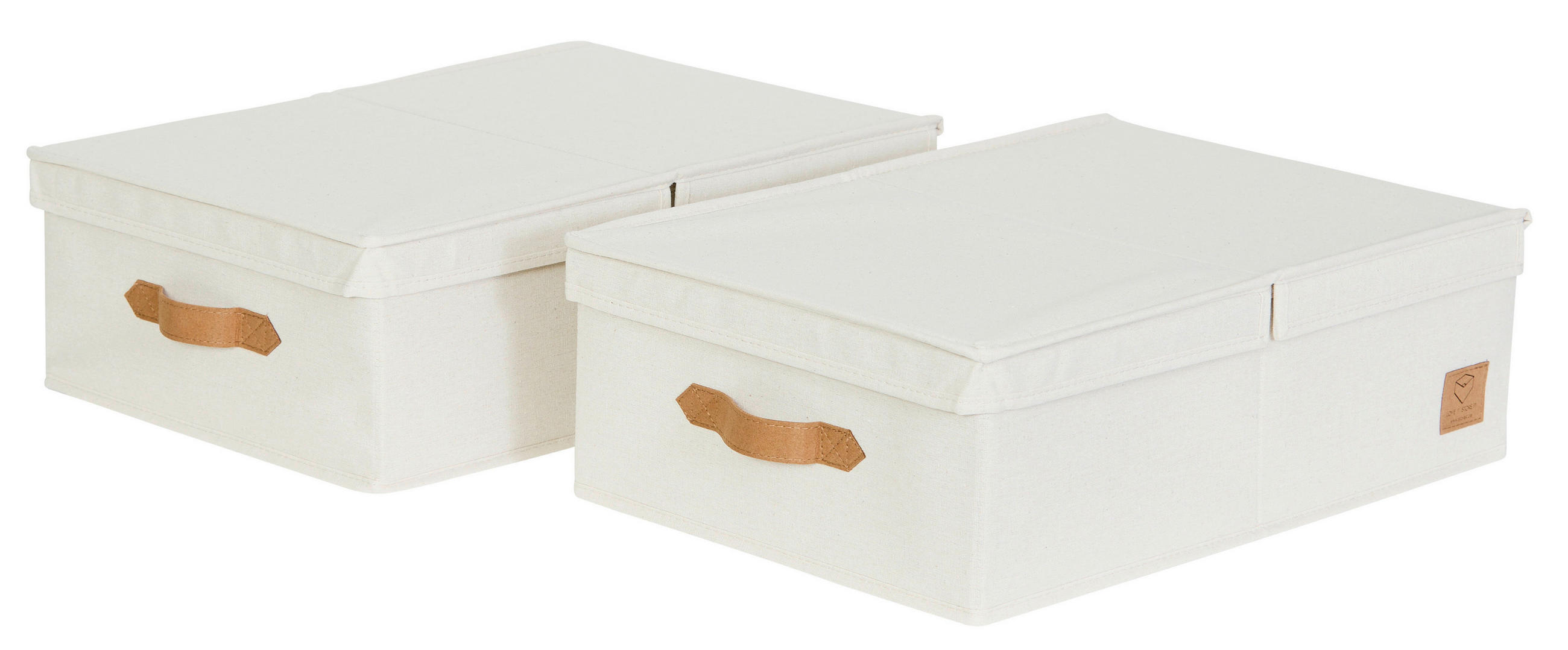 AUFBEWAHRUNGSBOXEN-SET - Beige, Basics, Textil (50/33/16cm) - LOVE IT STORE IT
