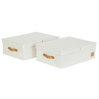 AUFBEWAHRUNGSBOXEN-SET - Beige, Basics, Textil (50/33/16cm) - LOVE IT STORE IT