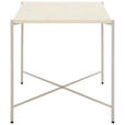 BEISTELLTISCH 40/40/40 cm Creme quadratisch  - Creme, Trend, Stein/Metall (40/40/40cm) - Landscape