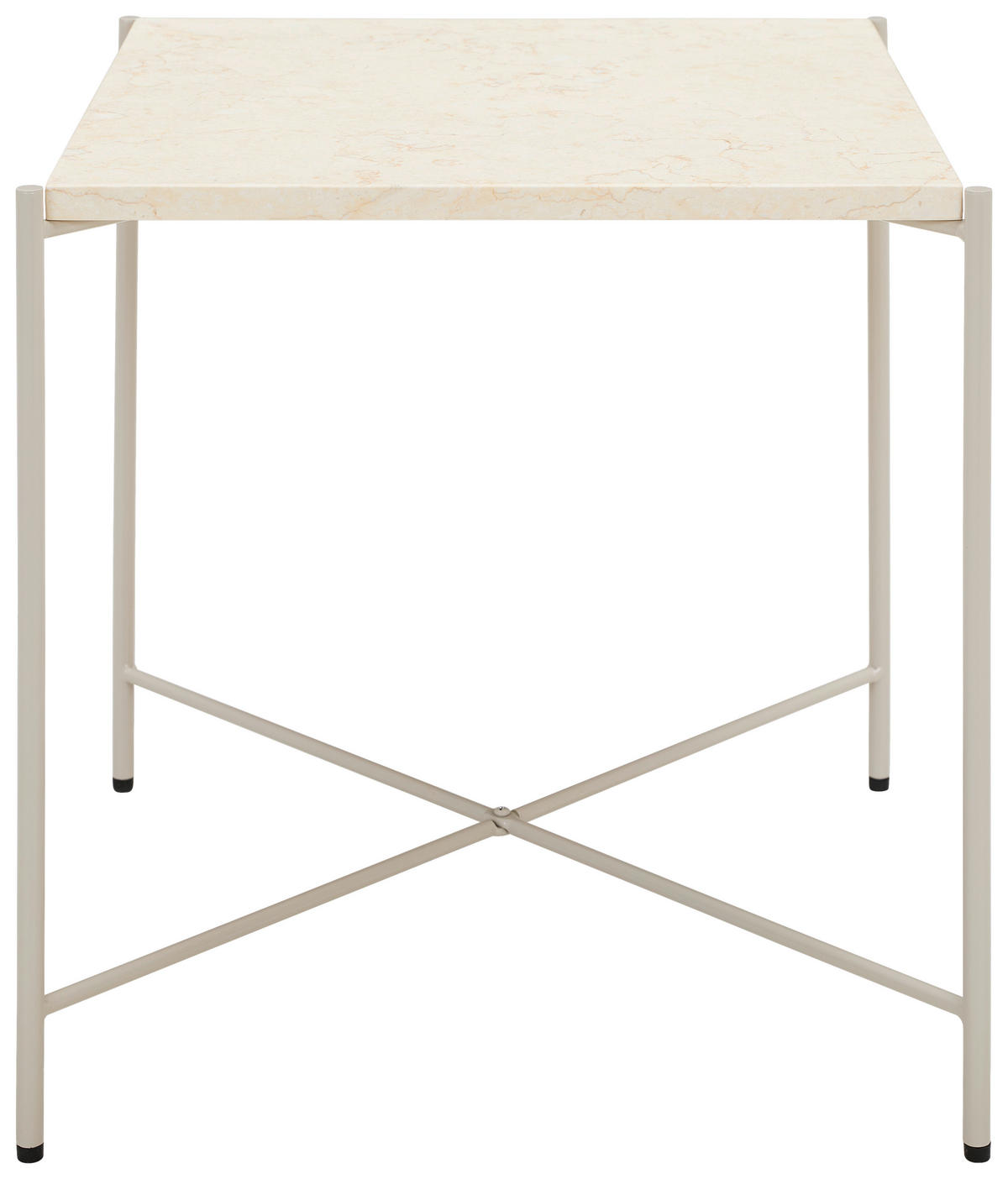 BEISTELLTISCH 40/40/40 cm Creme quadratisch  - Creme, Trend, Stein/Metall (40/40/40cm) - Landscape