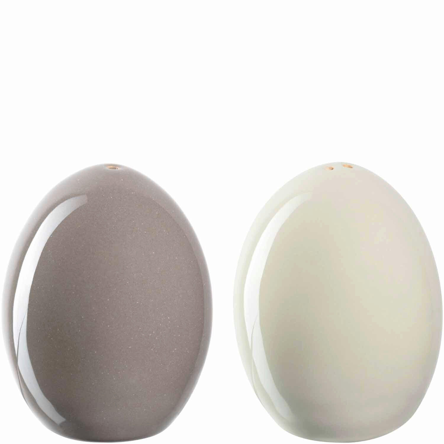 SALZ- UND PFEFFERSTREUER  4,50/5,80/4,50 cm   - Taupe/Creme, Design, Keramik (4,50/5,80/4,50cm) - Leonardo