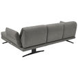 ECKSOFA  in Flachgewebe Hellgrau  279-327/176-217 cm  - Hellgrau/Schwarz, Design, Textil/Metall (279-327/176-217cm) - Dieter Knoll