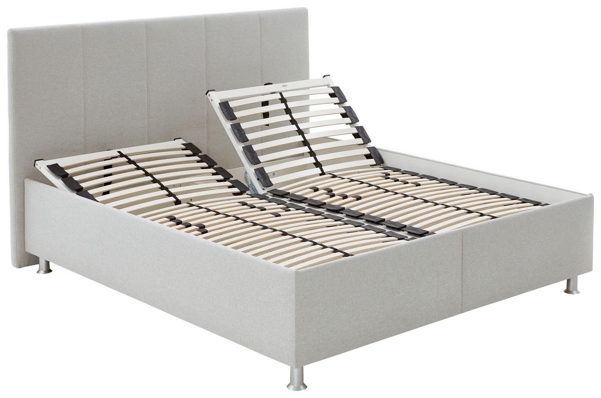 TAPACIRANI KREVET 180/200 cm     bež  - boja aluminijuma/bela, Moderno, tekstil/drvo (180/200cm) - Beldomo - Sleep