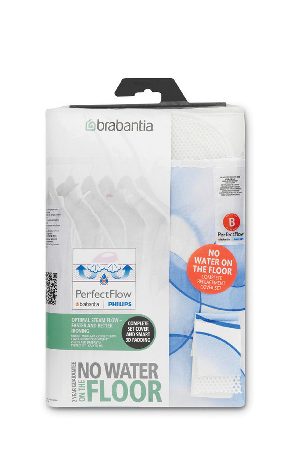 BÜGELBRETTBEZUG - Blau/Weiss, Basics, Textil (49/0.8/136cm) - Brabantia